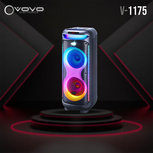 مكبر صوت فوفو متنقل Party RGB 1.0 مع مايك V-1175