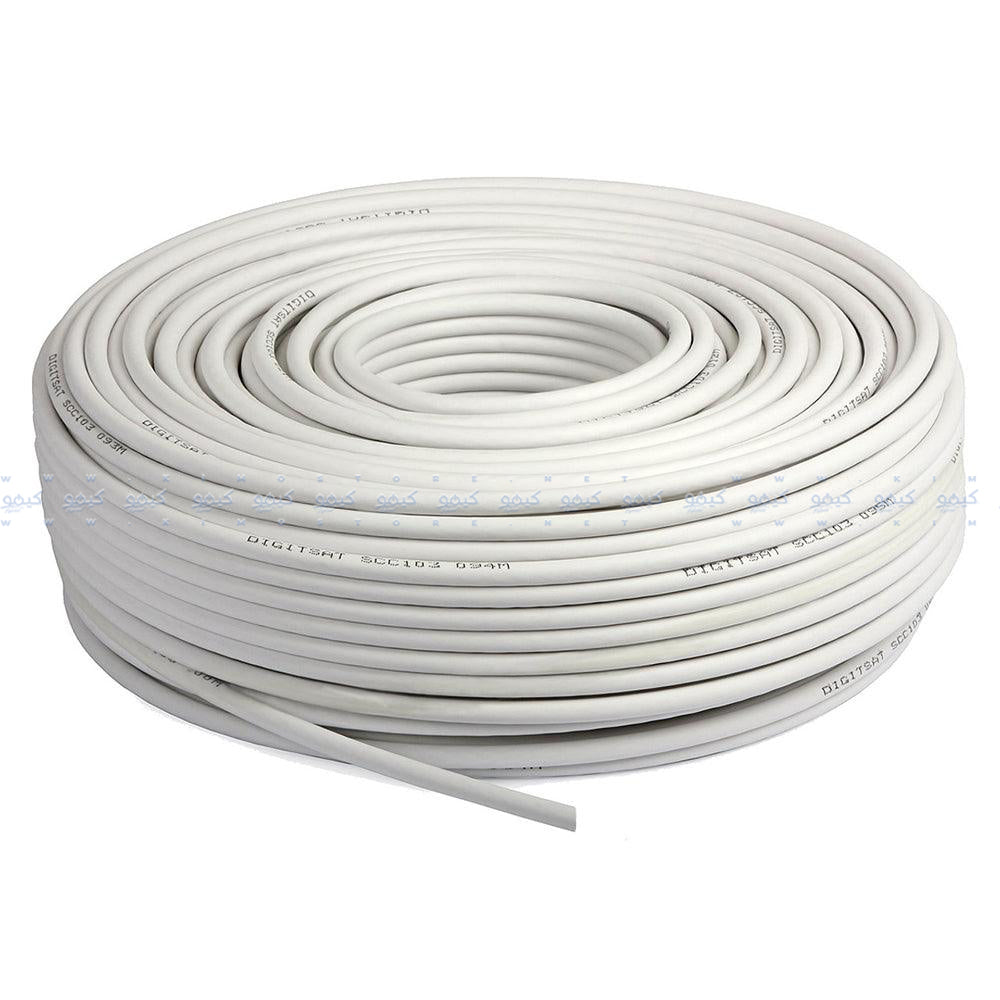 Viewmax Al Foil +96x0.16 Al Coaxial Cable RG6 50yd - White