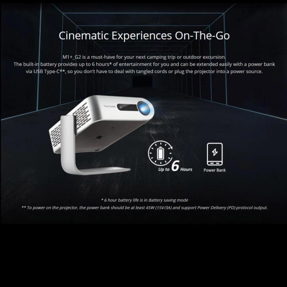 Viewsonic M1+_G2 Smart Portable LED Projector With Dual Speakers