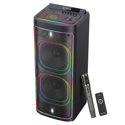 سبيكر بلوتوث متنقل فوفو مع مايك V-1295 RGB 1.0