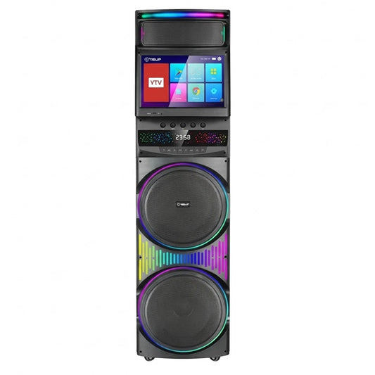 سبيكر بلوتوث متنقل فوفو مع ميكروفونان V-1595 RGB 1.0