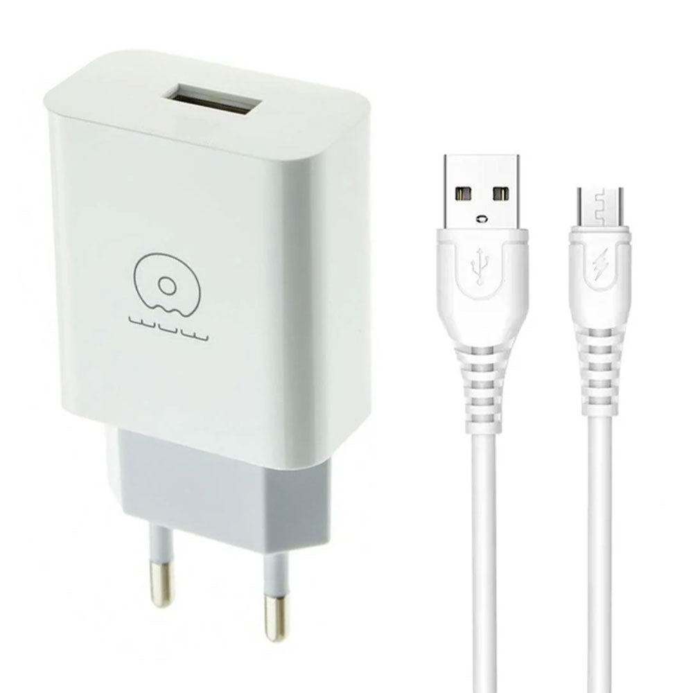 WUW T66 Wall Charger Micro Cable USB 3.5A - White