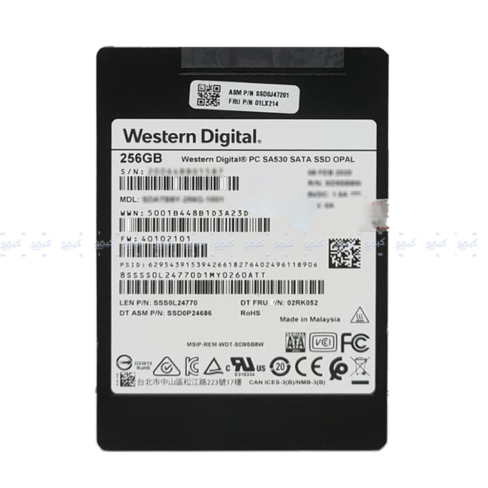 هارد درايف ويسترن ديجيتال ساتا 256 جيجابايت داخلى SSD 2.5 Inch (استعمال خارج)
