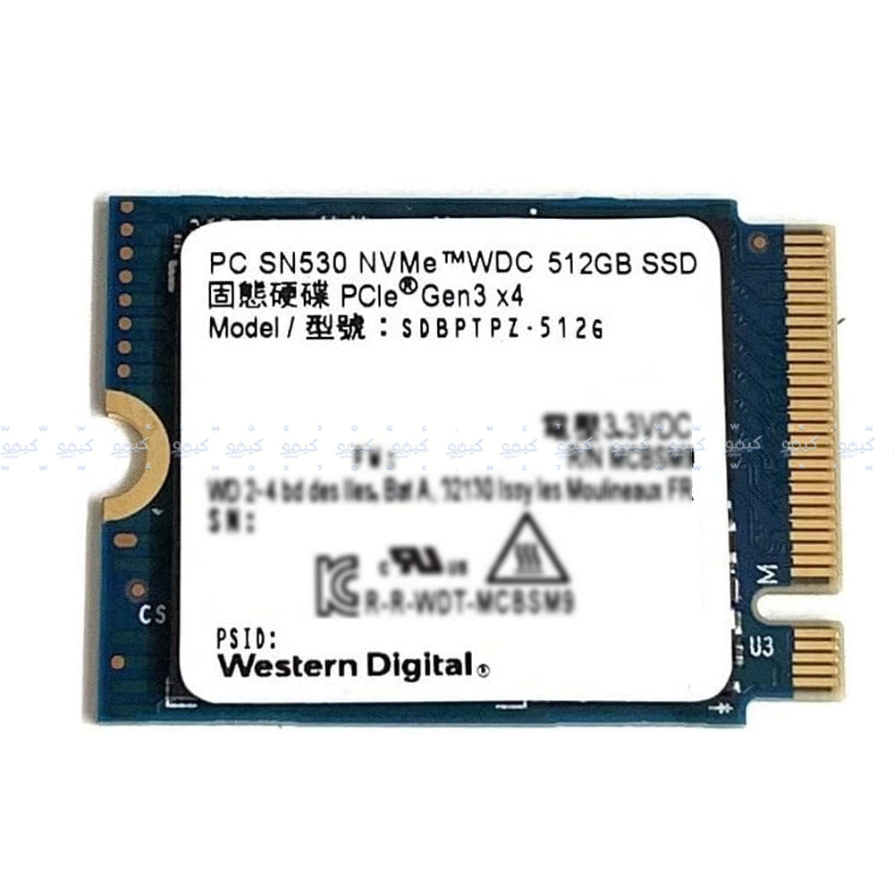هارد درايف ويسترن ديجيتال 512 جيجابايت SN530 NVMe PCIe M.2 2230 SSD (استعمال خارج)