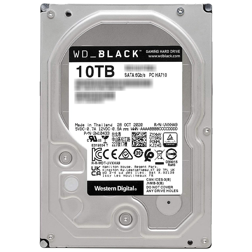 Western Digital Black 10TB 3.5 Inch Gaming Internal Hard Drive