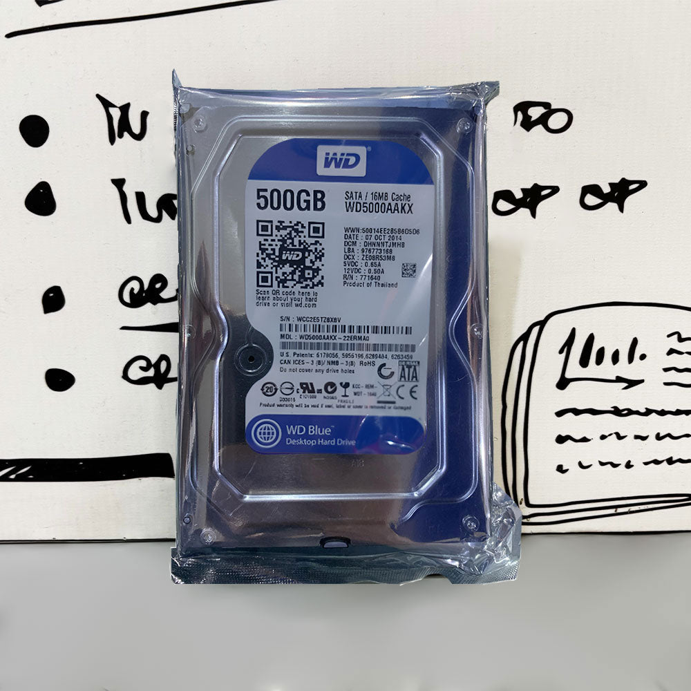 هارد درايف ويسترن ديجيتال 500 جيجابايت 3.5 بوصة داخلي للكمبيوتر (Refurb) (ضمان 6 شهور)