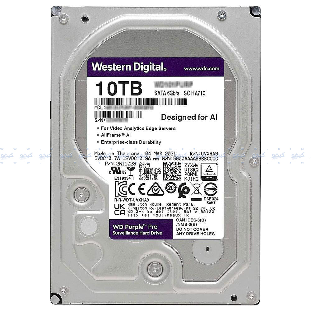 Western Digital Purple PRO 10TB 3.5 Inch Surveillance Internal Hard Drive