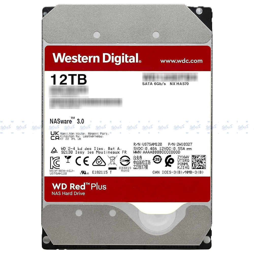 Western Digital Red Plus NAS 12TB 3.5 Inch 