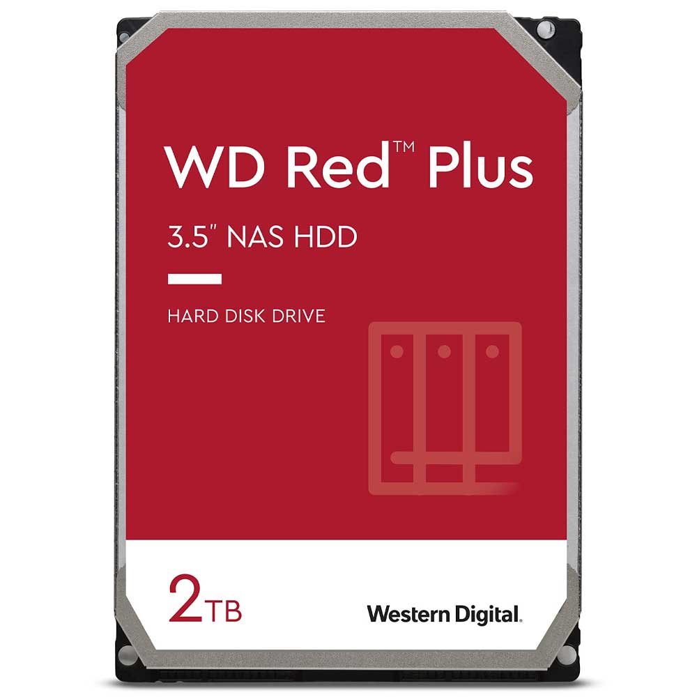 Western Digital Red Plus NAS 2TB 3.5 Inch Server Internal Hard Drive