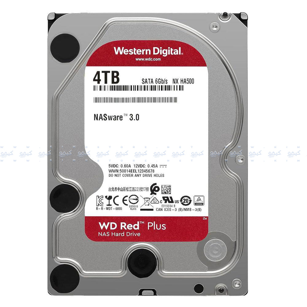 Western Digital Red Plus NAS 4TB 3.5 Inch Server Internal Hard Drive