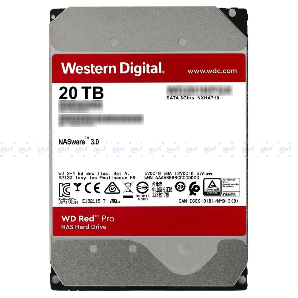 Western Digital Red Pro NAS 20TB 3.5 Inch 
