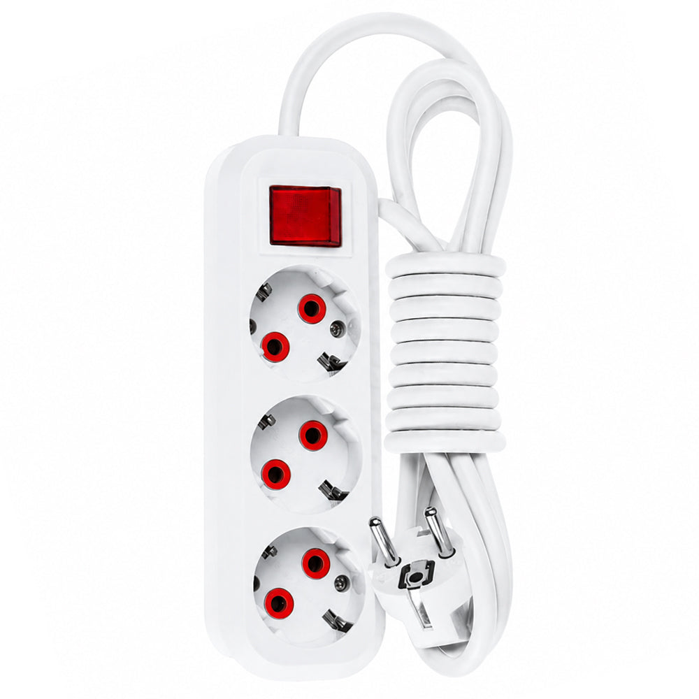 White Star 42246 3Port Power Strip 3500W 5m - White