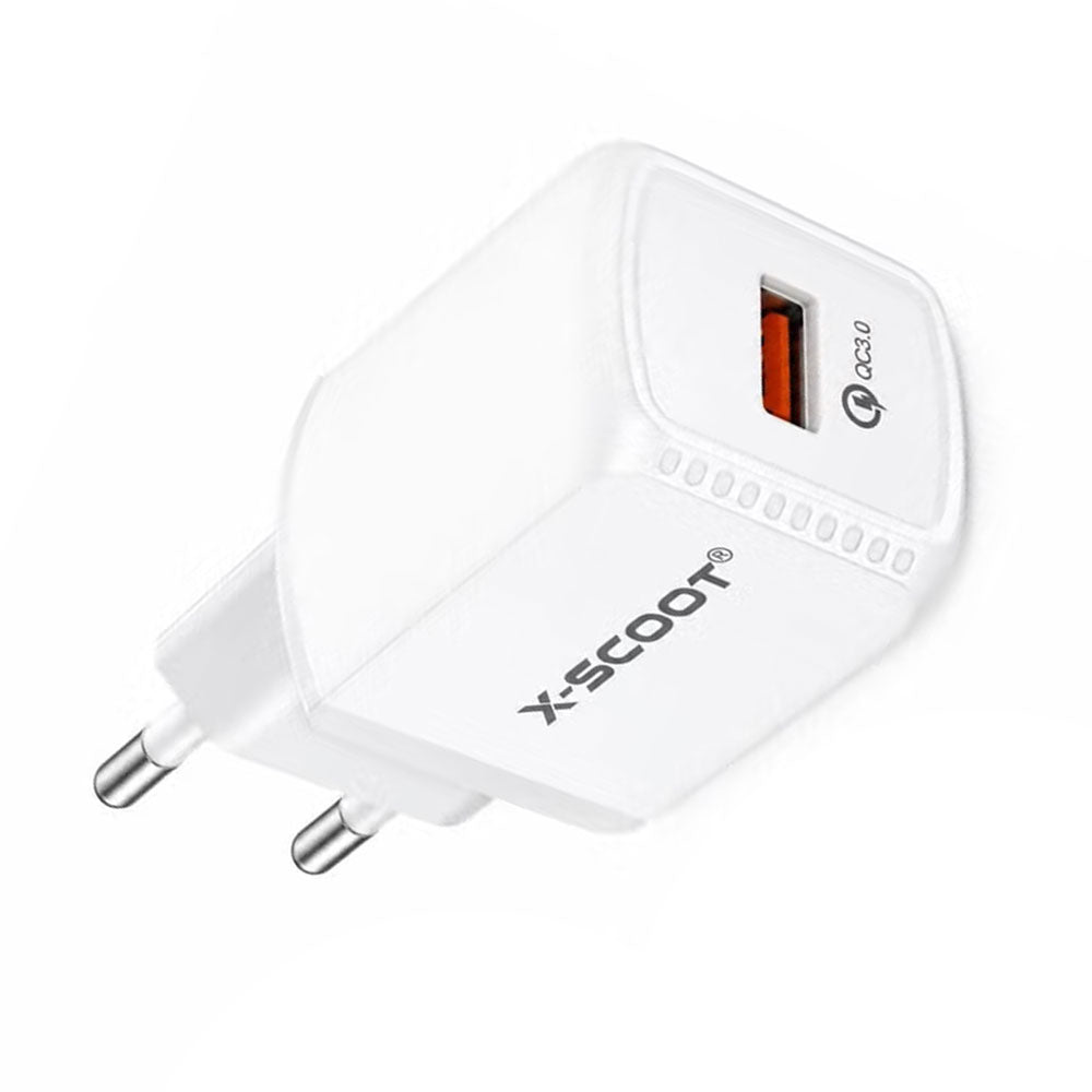 X-Scoot CH-260 Wall Charger + Type-C Cable 25W Fast Charging - White