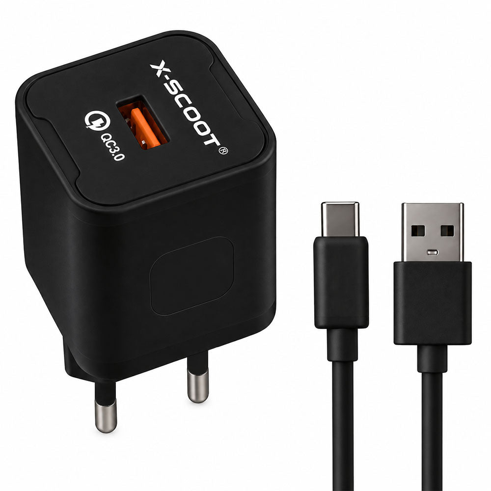 X-Scoot SuperVOOC GaN CH-262 Wall Charger + Type-C Cable 30W Fast Charging