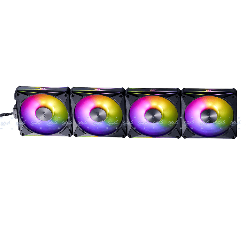 XPG Hurricane Mag 120 PWM ARGB Magnetic Quad Case Fan Kit - Black