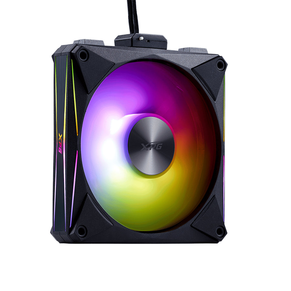 XPG Hurricane Mag 120 PWM ARGB Magnetic Quad Case Fan Kit - Black