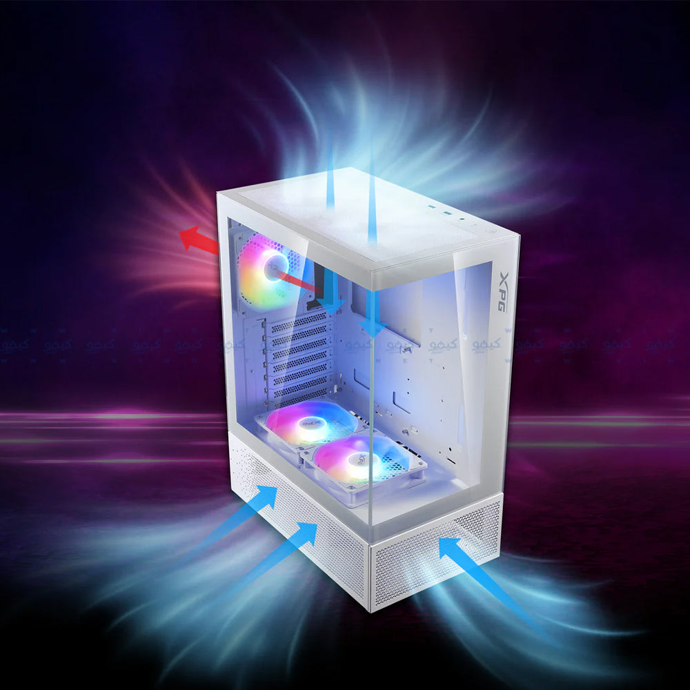 XPG INVADER X MINI ARGB Gaming Mid Tower Case - White