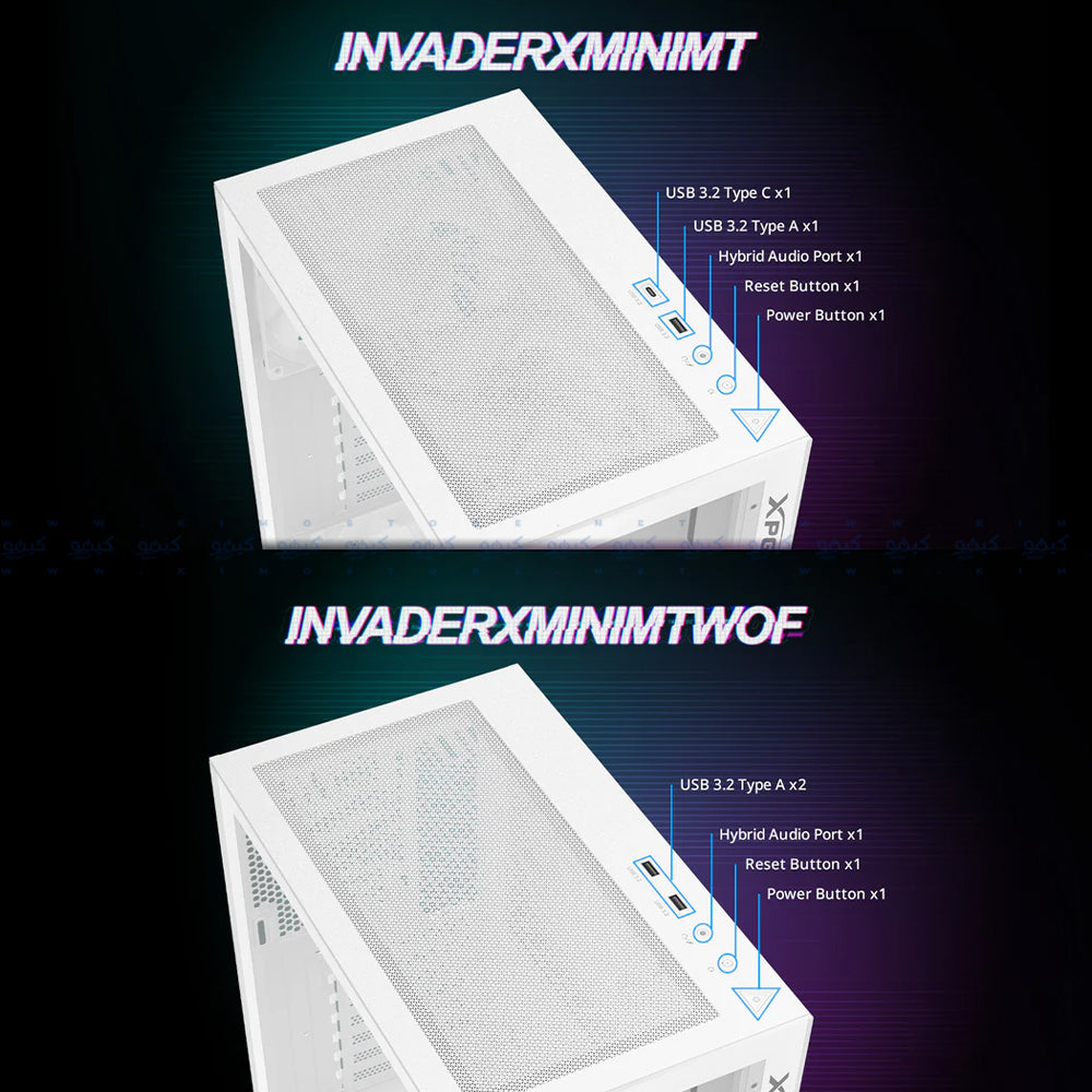 XPG INVADER X MINI ARGB Gaming Mid Tower Case - White