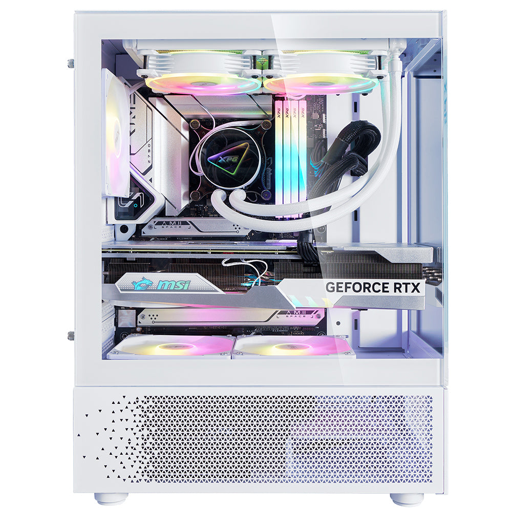 كيس ميد تاور إكس بي جي ARGB جيمنج  INVADER X MINI + باور سبلاي 80 بلس ذهبي 750 وات Kyber