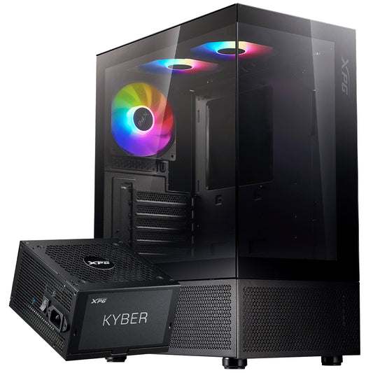 XPG INVADER X MINI ARGB Gaming Mid Tower Case + Kyber 80 Plus Gold Power Supply 750W