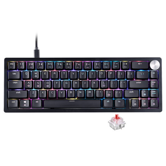 كيبورد إكس بي جي سلكي سويتش أحمر RGB جيمنج إنجليزي SORCERER Mini