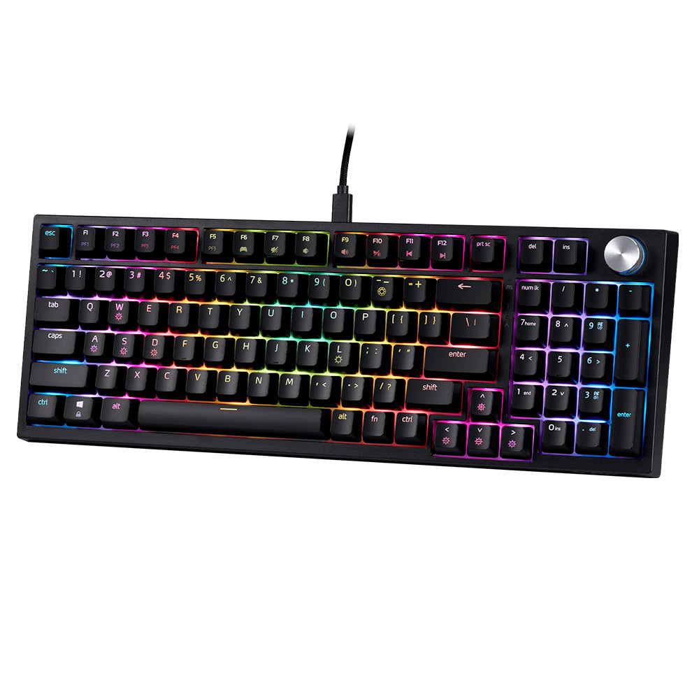 كيبورد اكس بي جي سلكى سويتش أحمر RGB جيمنج إنجليزى SORCERER