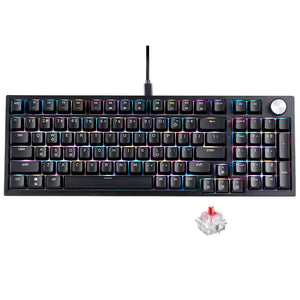 كيبورد اكس بي جي سلكى سويتش أحمر RGB جيمنج إنجليزى SORCERER