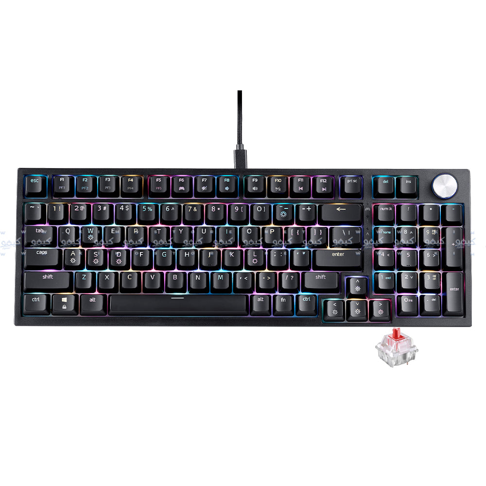 XPG SORCERER Red Switch Wired RGB Gaming Keyboard English - Black