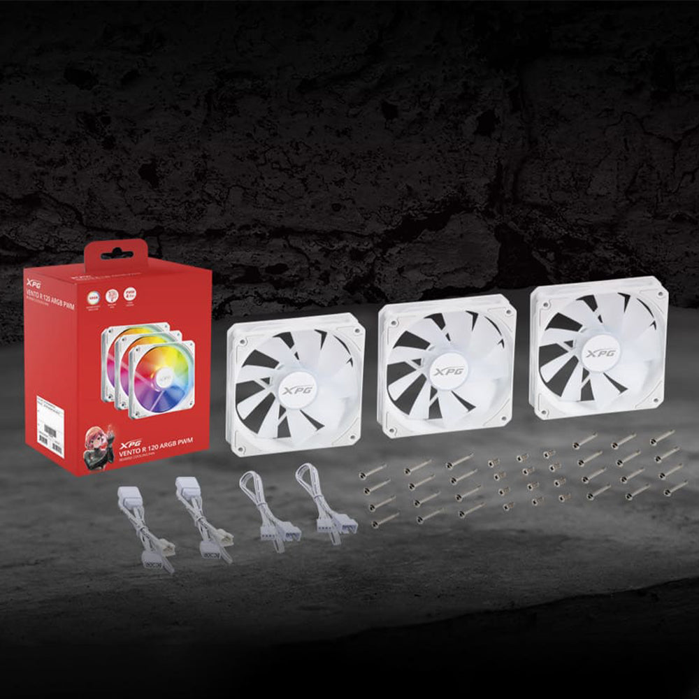 XPG VENTO R 120 PWM ARGB Triple Case Fan Kit