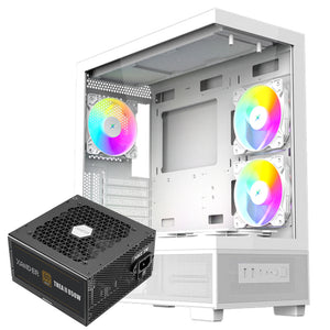 Xander Jupiter II ARGB Gaming Mid Tower Case + THEA II 80 Plus Bronze Power Supply 850W