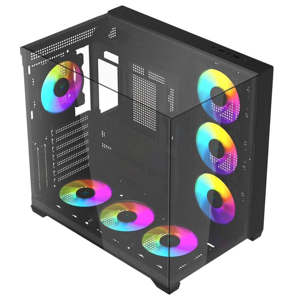 Xander Neptune II ARGB Gaming Mid Tower Case + 80 Plus Bronze Power Supply 850W - Black