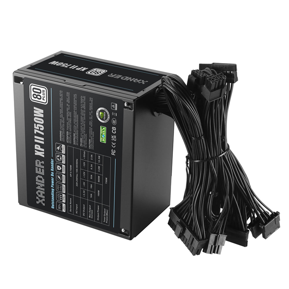 Xander Velox II ARGB Gaming Mid Tower Case + XP II 80 Plus White Power Supply 700W