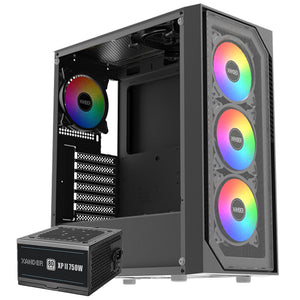 Xander Velox II ARGB Gaming Mid Tower Case + XP II 80 Plus White Power Supply 700W