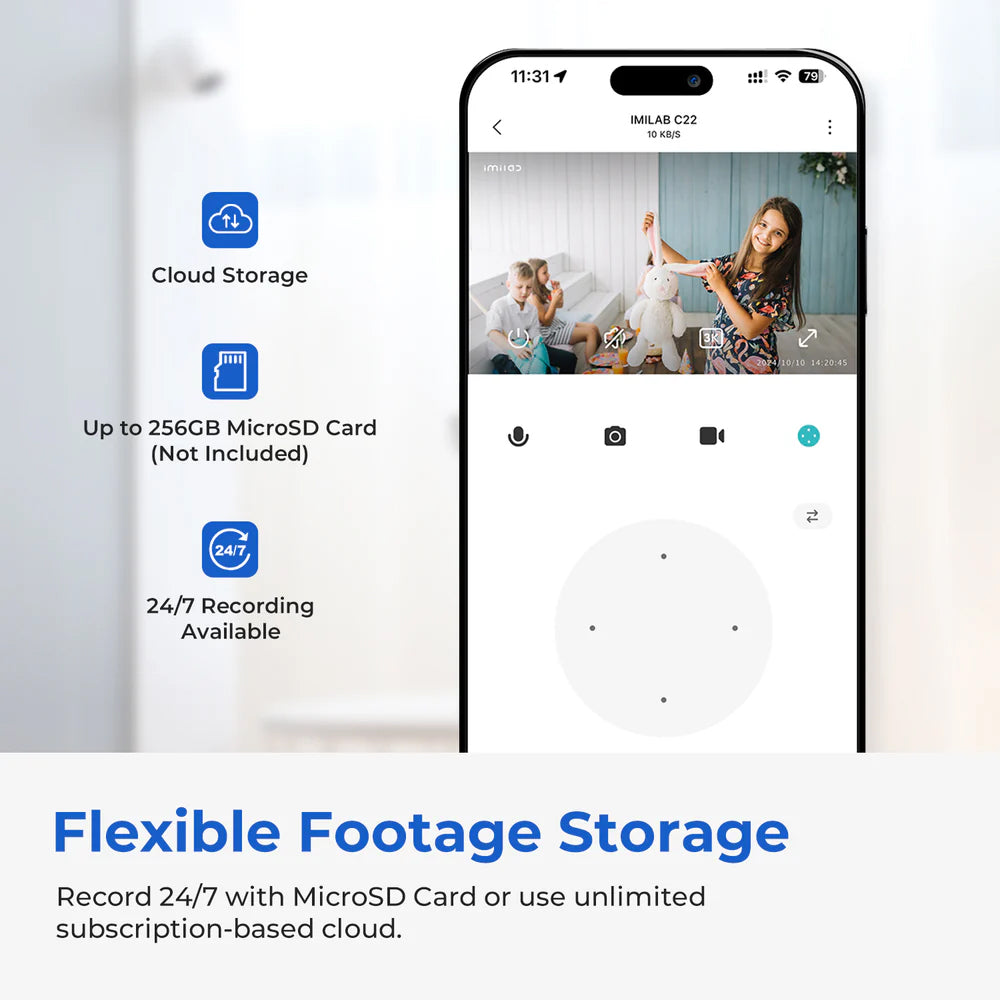 Xiaomi IMILAB C22 Wi-Fi Pan & Tilt AI Indoor Security Camera 3K 5MP (Mic)