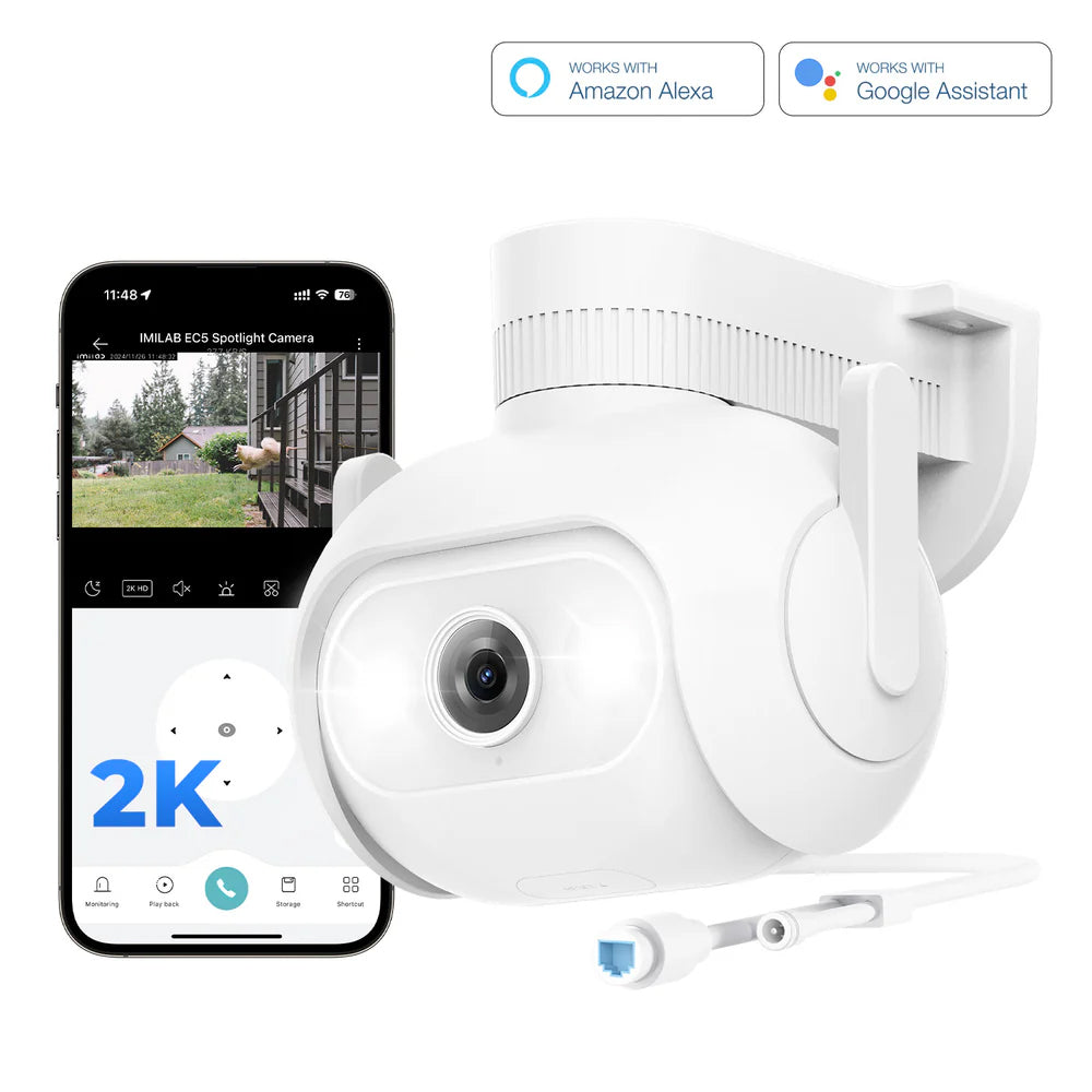 Xiaomi IMILAB EC5 Wi-Fi 360° Pan & Tilt AI Outdoor Security Camera 2K 3MP (Mic) (Full Color)