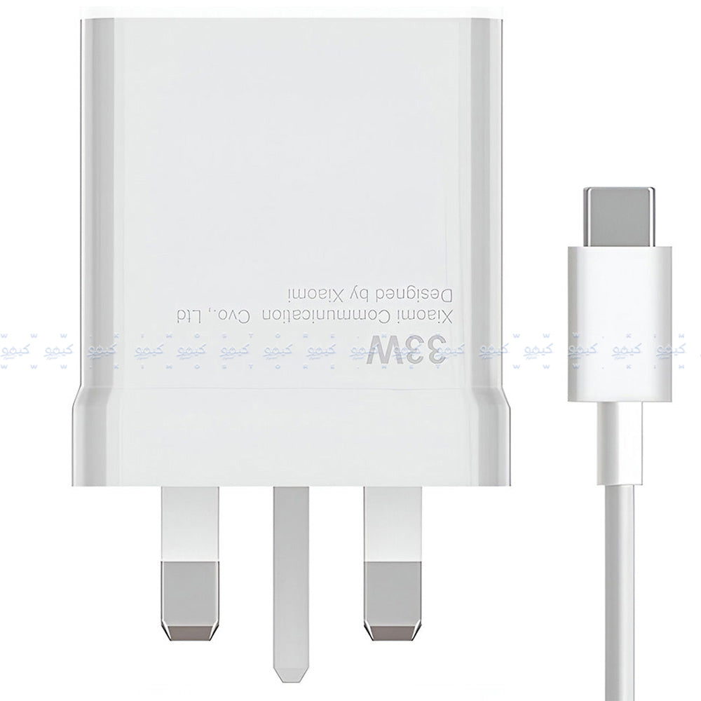 شاحن حائط شاومي مع كابل تايب سي بقوة 33 وات شحن سريع MDY-11-EY