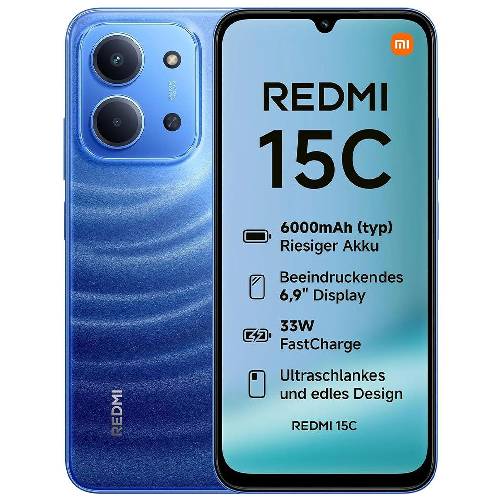 Xiaomi Redmi 15C Dual SIM (128GB / 6GB Ram / 6.9 Inch / 4G LTE) - Moonlight Blue