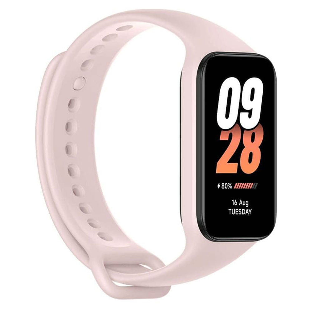 Xiaomi Smart Band 8 Active Black Case With Pink Silicone Strap