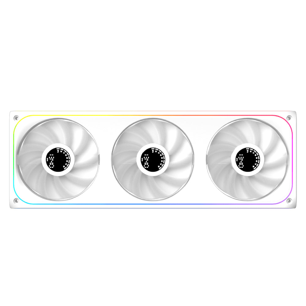 Xigmatek Aero DGT 360 Arctic Reverse Digital LCD Triple Case Fan Kit