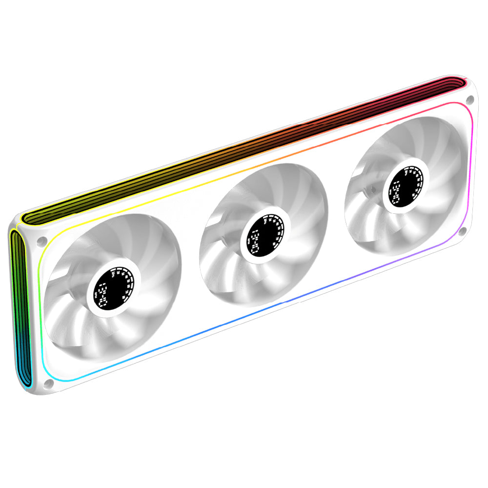 Xigmatek Aero DGT 360 Arctic Reverse Digital LCD Triple Case Fan Kit