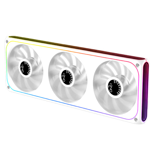 Xigmatek Aero DGT 360 Arctic Reverse Digital LCD Triple Case Fan Kit