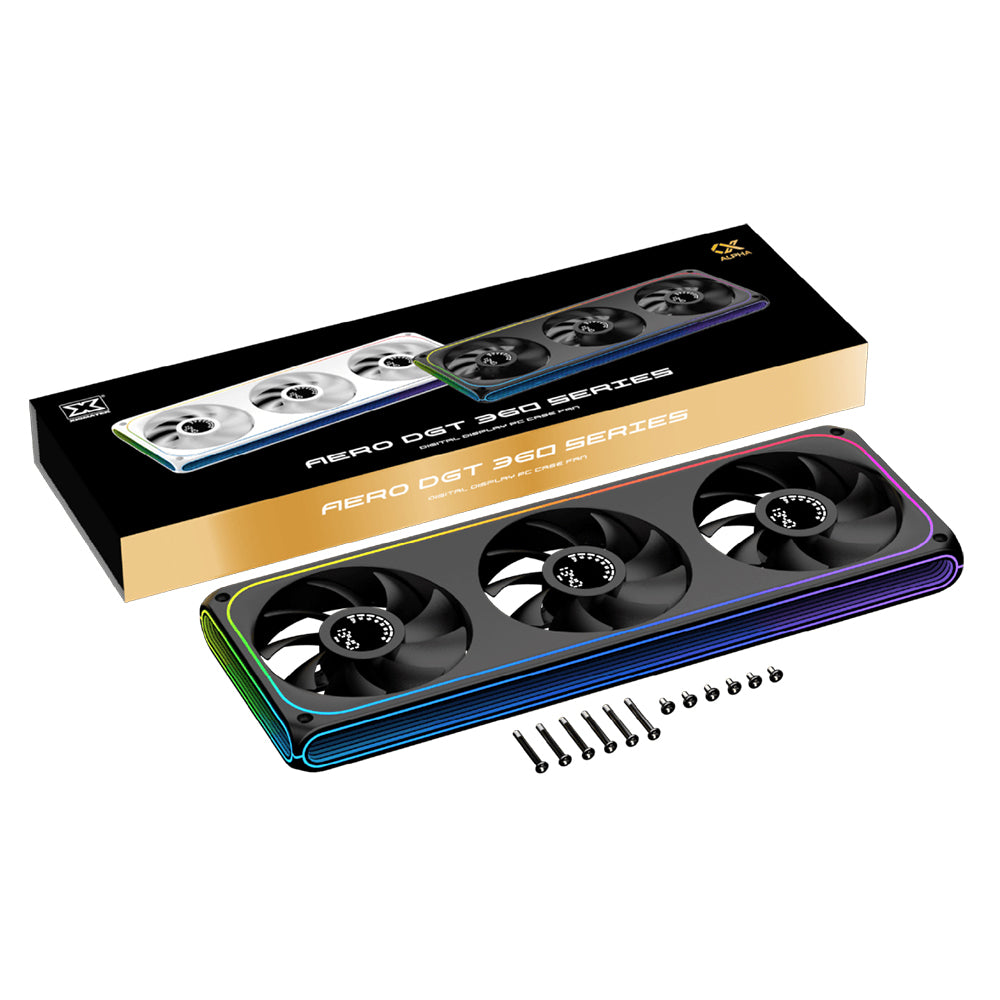 Xigmatek Aero DGT 360 Digital LCD Triple Case Fan Kit