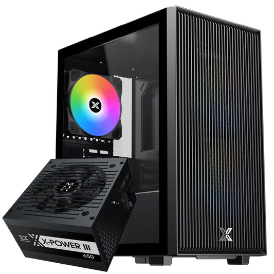 Xigmatek Amun ARGB Gaming Micro Tower Case + X-Power 80 Plus Power Supply 650W
