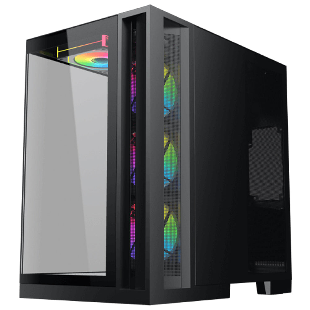 كيس سوبر تاور زيجماتيك ARGB جيمنج Aqua 7 - اسود