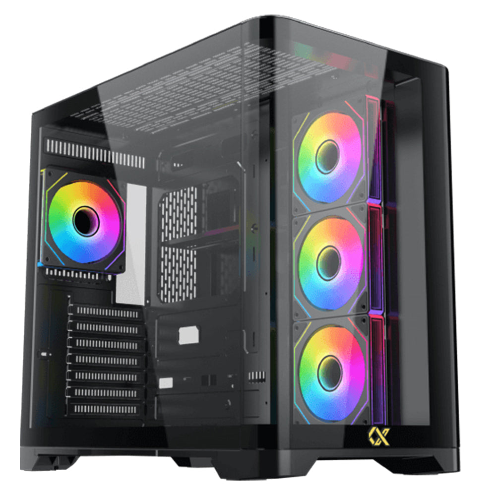 Xigmatek Crystal Storm ARGB Gaming Mid Tower Case + Asgard 80 Plus Bronze Power Supply 750W