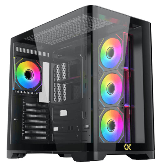 Xigmatek Crystal Storm ARGB Gaming Mid Tower Case + Asgard 80 Plus Bronze Power Supply 750W