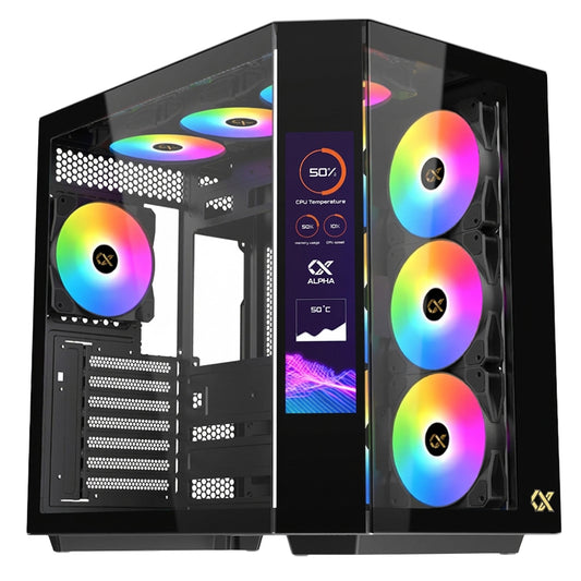 Xigmatek Cubi II LCD ARGB Gaming Mid Tower Case