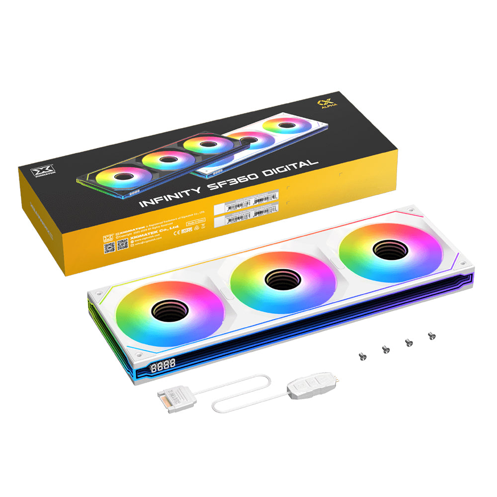 Xigmatek Infinity SF360 Digital Arctic ARGB Triple Case Fan