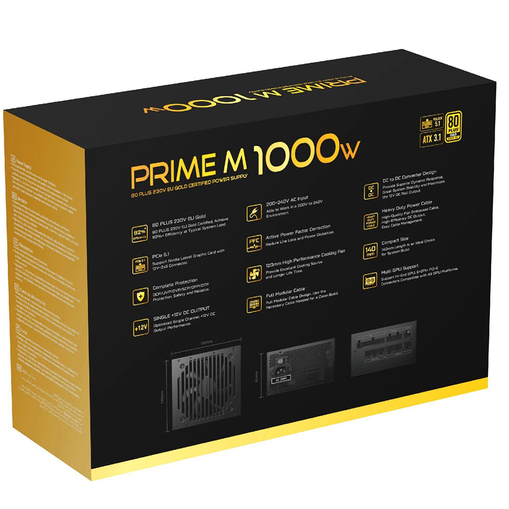 باور سبلاي زيجماتيك 80 بلس ذهبي 1000 وات Prime M 