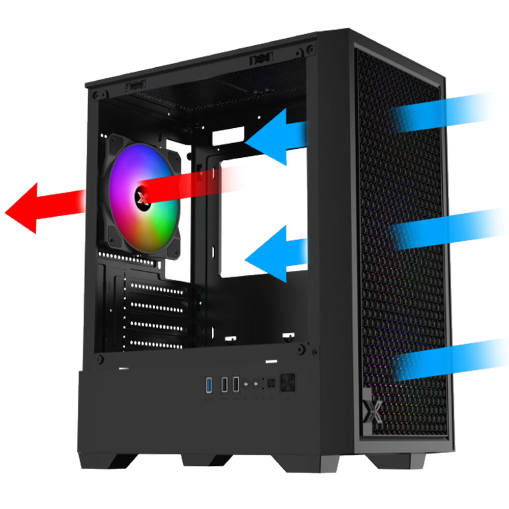 Xigmatek Sky M II RGB Gaming Micro Tower Case + X-Power 80 Plus White Power Supply 600W